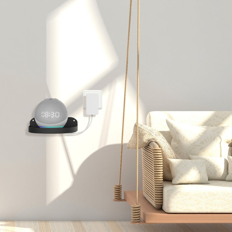 2 Peças Suporte de Parede para Amazon Echo Dot 4, Branco, Preto