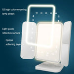 Espelho de Maquilhagem LED Dobrável Três Lados 430 com Lâmpada de Mesa, Estilo Plug-in, Estilo de Carregamento, Luz Tricolor Estilo de Carregamento