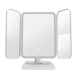 Espelho de Maquilhagem LED Dobrável Três Lados 430 com Lâmpada de Mesa, Estilo Plug-in, Estilo de Carregamento, Luz Tricolor Estilo de Carregamento