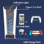Hub USB 5 em 1 para Consola PS5, Para PS5 5 em 1