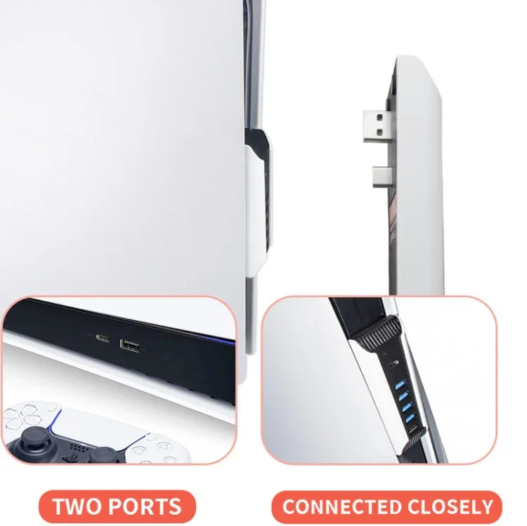 Hub USB 5 em 1 para Consola PS5, Para PS5 5 em 1