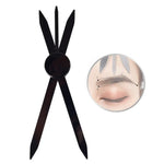 Régua de Medição para Sobrancelhas com Posicionamento de Três Pontos para Tatuagem, Prateado, Dourado, Preto