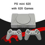 Consola de Jogos TV Mini 8-Bit para Dois Jogadores com 620 Jogos Integrados, PS1 mini (Plugue UE)