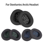 2pcs Sponge Headset Pad for Steelseries Arctis Pro / Arctis 3 / 5 / 7(Black Grey Leather), TBD0601869701B, TBD0601869701C, TBD0601869701D, TBD0601869701E, TBD0601869701F, TBD0601869701G, TBD0601869701H, TBD0601869701J, TBD0601869701A