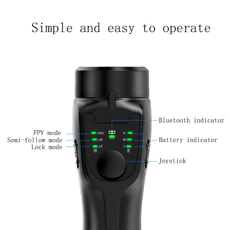 Estabilizador Triaxial Portátil Anti-Tremor CYKE F8, Especificação:, Estabilizador Triaxial F8 (Modo FPV)
