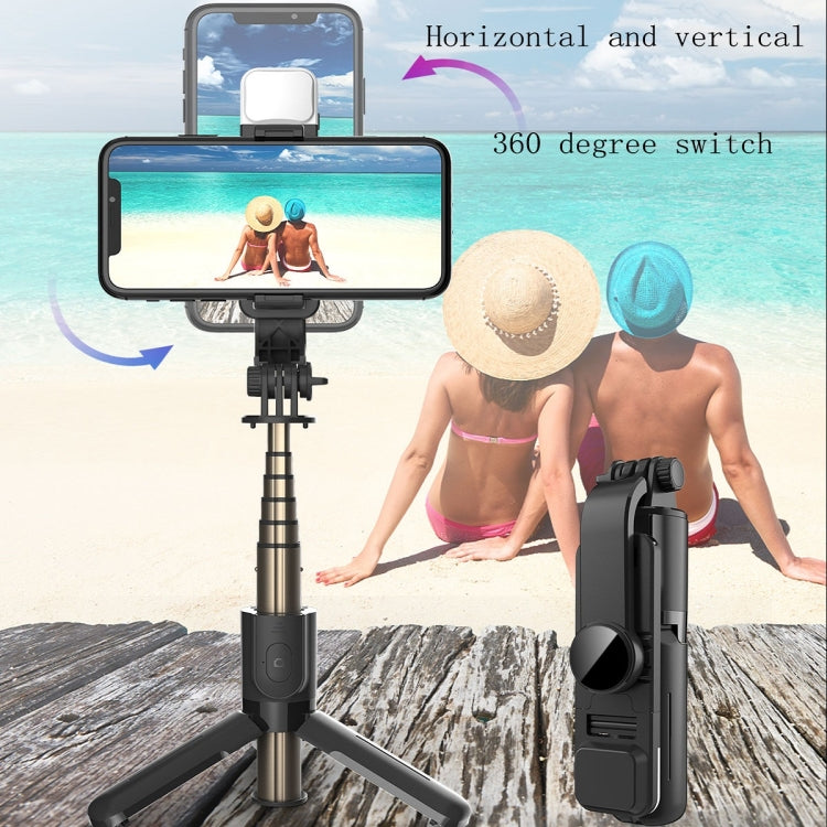 Bastão Selfie Bluetooth CYKE L11S com Luz de Beleza e Tripé para Transmissão em Direto, L11S