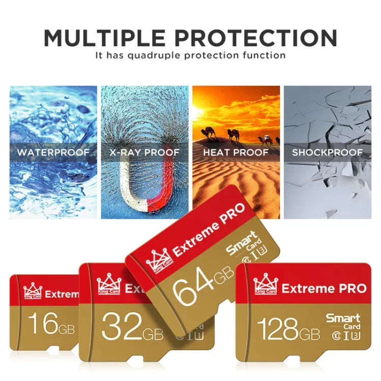 Cartão de Memória para Monitorização de Câmara de Telemóvel King Card RY032G518, 16GB, 32GB, 64GB, 128GB