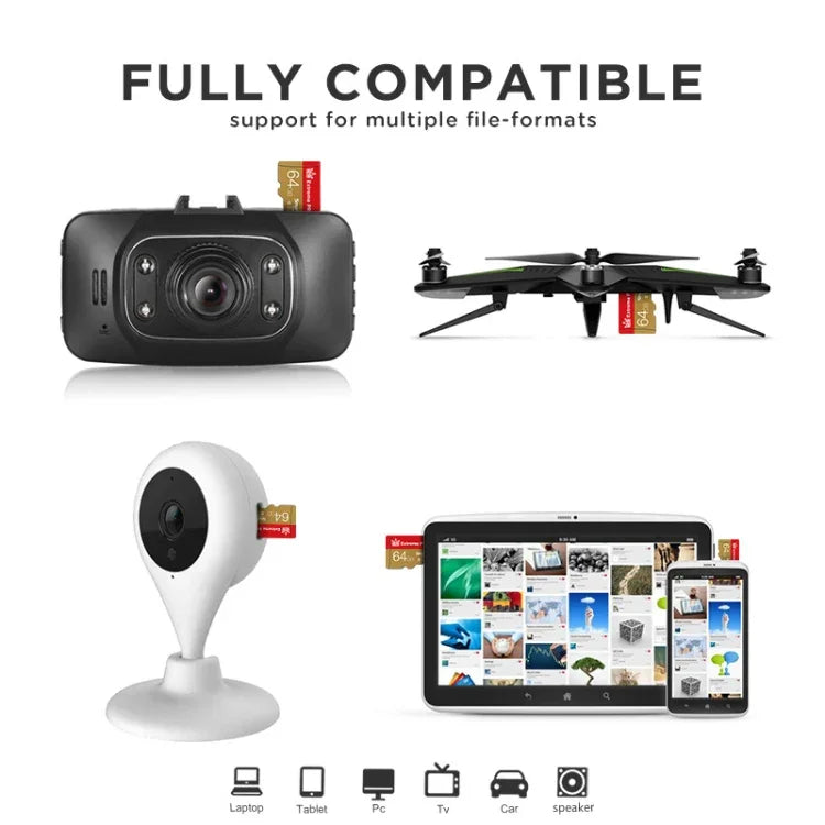 Cartão de Memória para Monitorização de Câmara de Telemóvel King Card RY032G518, 16GB, 32GB, 64GB, 128GB