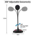 MI520 Microfone Condensador de Pescoço de Ganso para Computador de Secretária, Versão USB com Luz RGB Respiratória