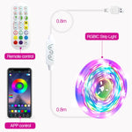 Fita de Luz LED Symphony com Controlo Remoto 2.4G, Comprimentos: 2m 28 LEDs, 3m 42 LEDs, 4m 56 LEDs, 5m 70 LEDs, 7.5m 105 LEDs, 10m 140 LEDs