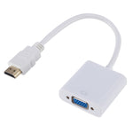 Conversor ZHQ007 HDMI para VGA HD 1080P, Branco, Preto