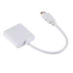 Conversor ZHQ007 HDMI para VGA HD 1080P, Branco, Preto