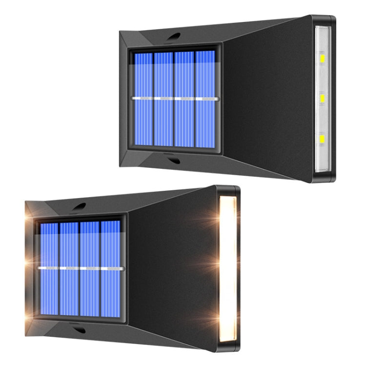 Luz de Parede Solar Decorativa Impermeável para Exterior, Especificações:, 6 LEDs Luz Branca, 6 LEDs Luz Quente