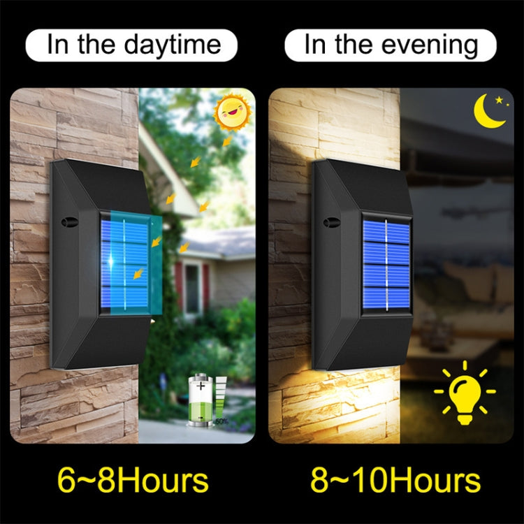 Luz de Parede Solar Decorativa Impermeável para Exterior, Especificações:, 6 LEDs Luz Branca, 6 LEDs Luz Quente