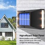 Luz de Parede Solar Decorativa Impermeável para Exterior, Especificações:, 6 LEDs Luz Branca, 6 LEDs Luz Quente