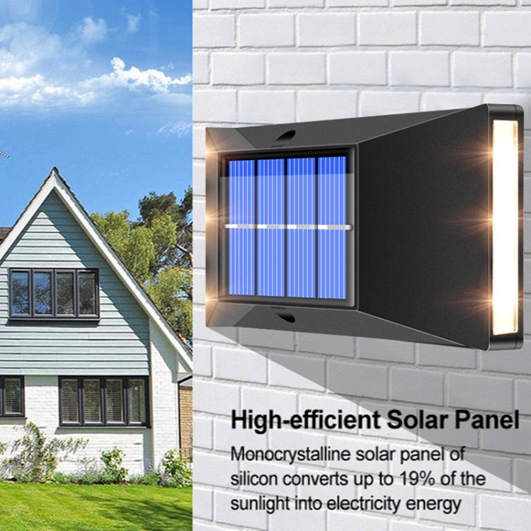 Luz de Parede Solar Decorativa Impermeável para Exterior, Especificações:, 6 LEDs Luz Branca, 6 LEDs Luz Quente