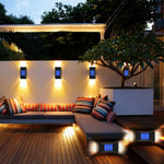Luz de Parede Solar Decorativa Impermeável para Exterior, Especificações:, 6 LEDs Luz Branca, 6 LEDs Luz Quente