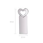 Pen Drives USB 2.0 de Alta Velocidade em Metal em Forma de Coração Zshqu2, 4GB, 8GB, 16GB, 32GB, 64GB, 128GB
