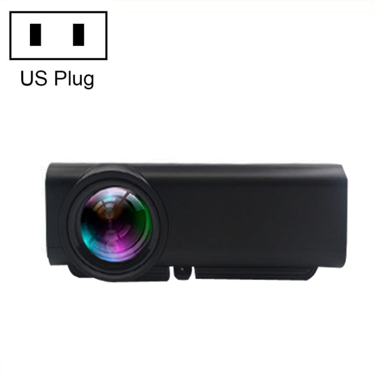 Projetor LED Pequeno HD 1080P YG530 para Casa, Ficha EUA, Ficha UE, Ficha Reino Unido, Ficha AU