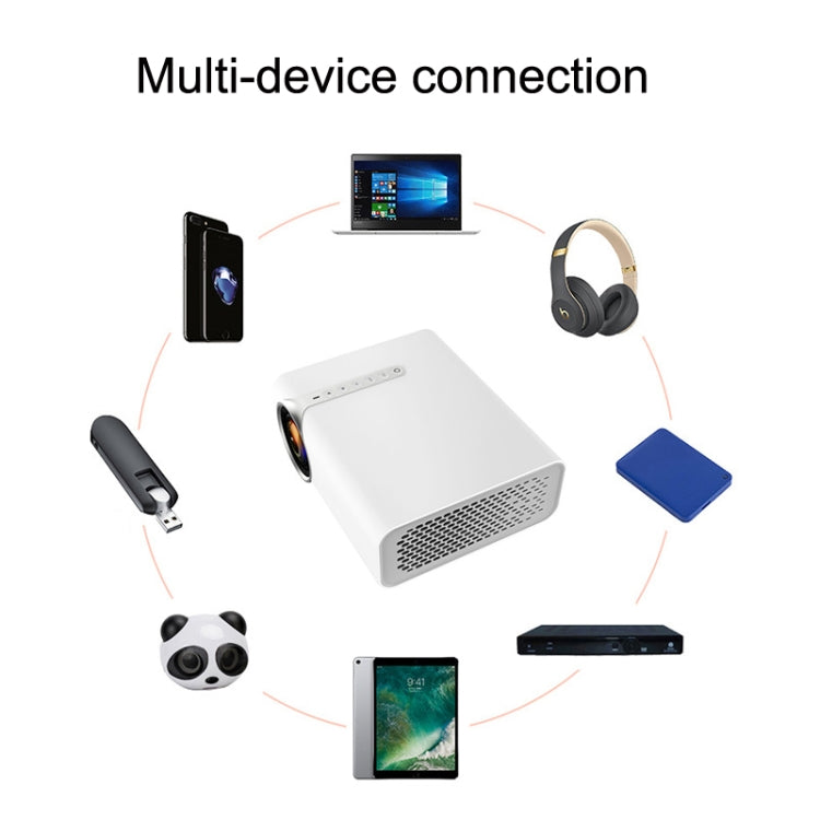 Projetor LED Pequeno HD 1080P YG530 para Casa, Ficha EUA, Ficha UE, Ficha Reino Unido, Ficha AU