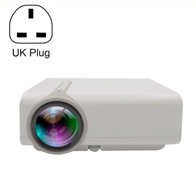 Projetor LED Pequeno HD 1080P YG530 para Casa, Ficha EUA, Ficha UE, Ficha Reino Unido, Ficha AU