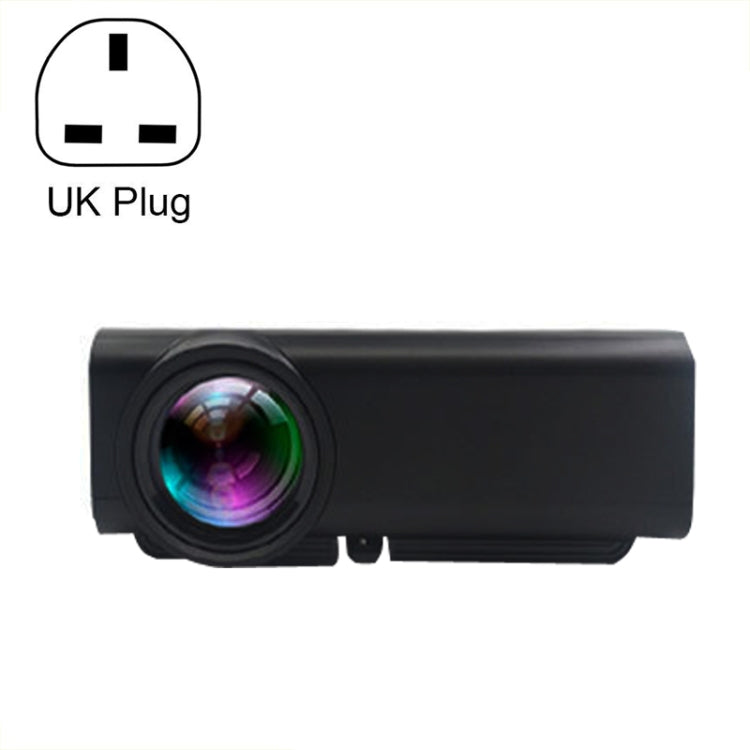 Projetor LED Pequeno HD 1080P YG530 para Casa, Ficha EUA, Ficha UE, Ficha Reino Unido, Ficha AU