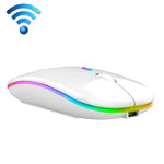 C7002 Rato Sem Fios Colorido Luminoso 2400DPI 4 Teclas, 2.4G Branco, 2.4G Ouro Rosa, 2.4G Preto, 2.4G Prateado Cinzento, Modos Duplos Branco, Modos Duplos Preto, Modos Duplos Prateado, Modos Duplos Ouro