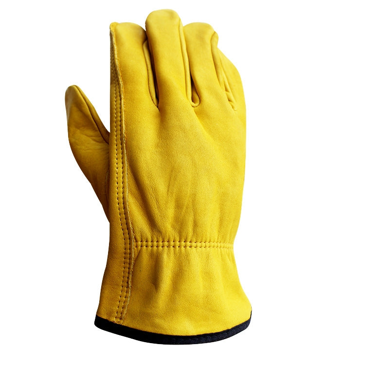 1 Par de Luvas de Jardinagem JJ-1011 em Pele de Vaca Resistente para Uso ao Ar Livre, Tamanho:, M, L, XL