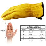 1 Par de Luvas de Jardinagem JJ-1011 em Pele de Vaca Resistente para Uso ao Ar Livre, Tamanho:, M, L, XL