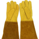 1 Par de Luvas de Jardim JJ-GD305 em Couro Genuíno, Resistentes a Facadas e Cortes, Tamanho: S, M, L, XL