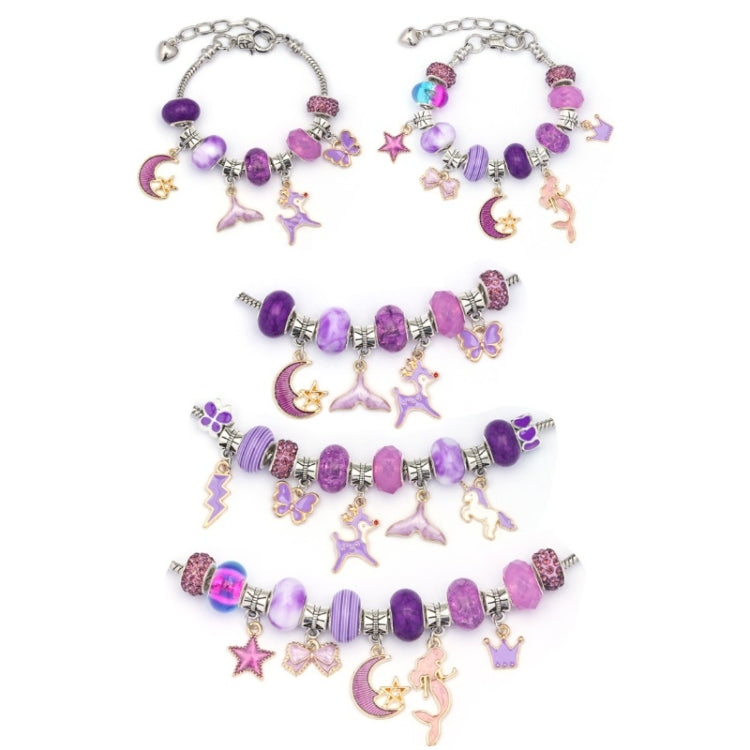Pulseira DIY para Crianças com Cristais Coloridos e Desenhos Animados TZ-05 63 em 1, 63 em 1 (Fato Roxo), 63 em 1 (Fato Vermelho), 63 em 1 (Fato Verde), 63 em 1 (Fato Colorido)
