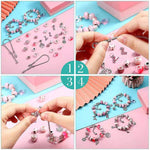 Pulseira DIY para Crianças com Cristais Coloridos e Desenhos Animados TZ-05 63 em 1, 63 em 1 (Fato Roxo), 63 em 1 (Fato Vermelho), 63 em 1 (Fato Verde), 63 em 1 (Fato Colorido)