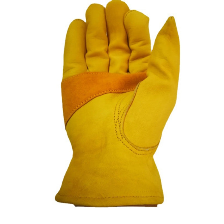 1 Par de Luvas de Segurança para Trabalho em Jardinagem ao Ar Livre JJ-1004 em Pele Genuína para Soldadura, S, M, L, XL