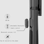 Bastão Selfie Bluetooth Sem Fios com Suporte Telescópico para Transmissão em Direto, Especificação:, Q05 (Preto), Q05S (Preto com Luz de Preenchimento)