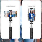 Bastão Selfie Bluetooth Sem Fios com Suporte Telescópico para Transmissão em Direto, Especificação:, Q05 (Preto), Q05S (Preto com Luz de Preenchimento)