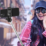 Bastão Selfie Bluetooth Sem Fios com Suporte Telescópico para Transmissão em Direto, Especificação:, Q05 (Preto), Q05S (Preto com Luz de Preenchimento)