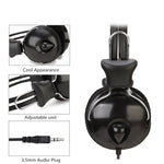 Soyto SY808MV Auscultadores para Aula Online e Escritório, Comprimento do Cabo: 1,6m, Preto 3,5mm, Preto 6,5mm