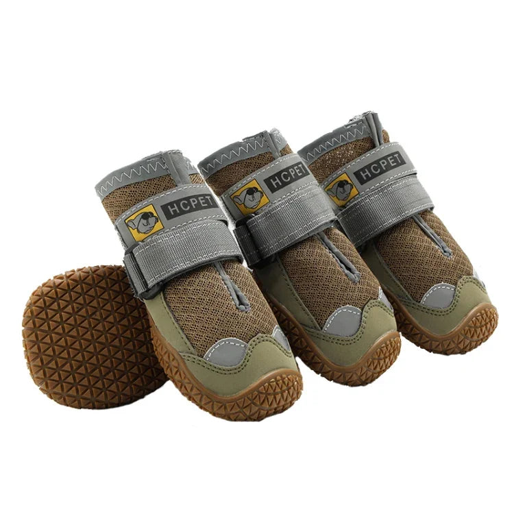 4 PCS / Conjunto HCPET Sapatos para Cão com Rede Respirável, Nº1 4cm, Nº2 4.5cm, Nº3 5cm, Nº4 5.5cm, Nº5 6cm, Nº6 6.5cm, Nº7 7cm, Nº8 7.5cm