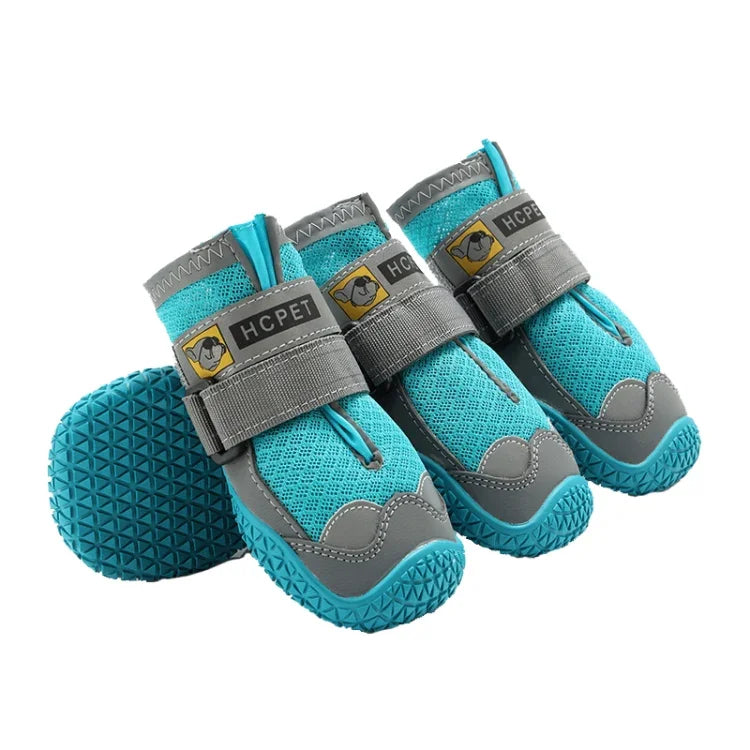 4 PCS / Conjunto HCPET Sapatos para Cão com Rede Respirável, Nº1 4cm, Nº2 4.5cm, Nº3 5cm, Nº4 5.5cm, Nº5 6cm, Nº6 6.5cm, Nº7 7cm, Nº8 7.5cm
