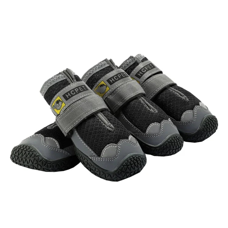 4 PCS / Conjunto HCPET Sapatos para Cão com Rede Respirável, Nº1 4cm, Nº2 4.5cm, Nº3 5cm, Nº4 5.5cm, Nº5 6cm, Nº6 6.5cm, Nº7 7cm, Nº8 7.5cm