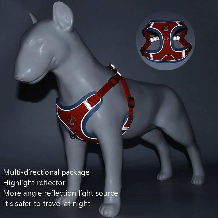 BL-867 Correias Peitorais para Animais Corda Refletora para Tração de Cão, Tamanho:, S, M, L, XL