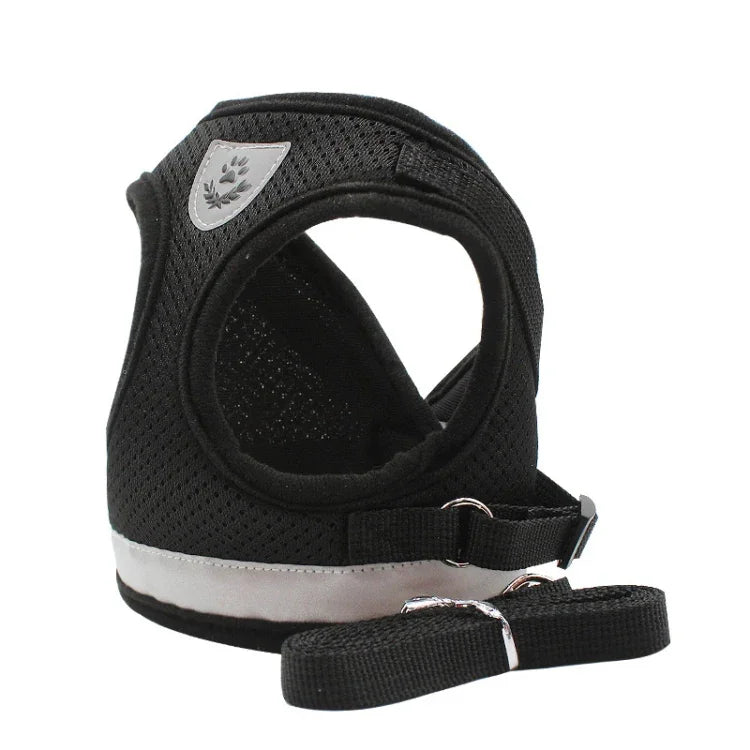 BL-844 Correias Peitorais para Animais Corda Respirável Refletora para Cão, Tamanho:, XS, S, M, L, XL