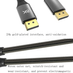 Cabo DisplayPort DP1.4 Versão 8K Macho para Macho para Monitor de Computador HD, 0,5m, 1m, 1,5m, 2m, 3m, 5m, 7m, 10m