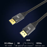 Cabo DisplayPort DP1.4 Versão 8K Macho para Macho para Monitor de Computador HD, 0,5m, 1m, 1,5m, 2m, 3m, 5m, 7m, 10m
