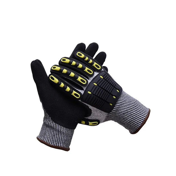 Luvas de Ciclismo ao Ar Livre TPR, Resistentes a Cortes e Desgaste, S, M, L, XL