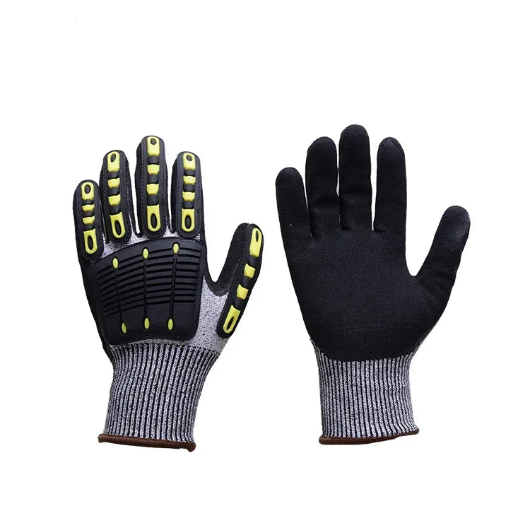 Luvas de Ciclismo ao Ar Livre TPR, Resistentes a Cortes e Desgaste, S, M, L, XL