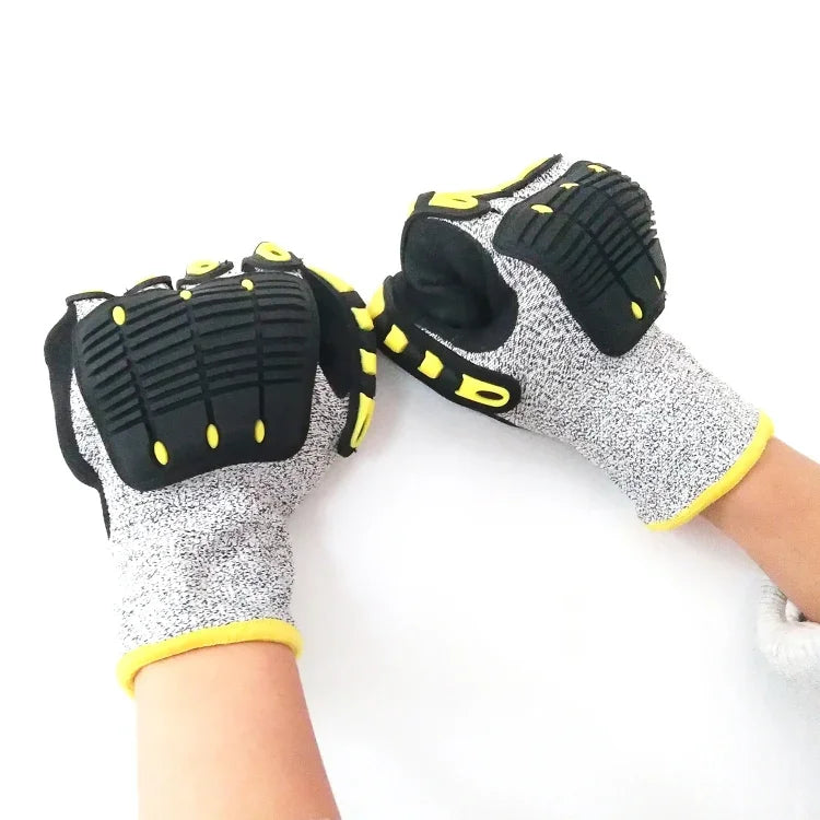 Luvas de Ciclismo ao Ar Livre TPR, Resistentes a Cortes e Desgaste, S, M, L, XL