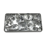 Molde para Bolachas em Aço Inoxidável, 30 Peças / Conjunto, 27 Peças / Conjunto