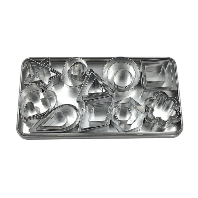 Molde para Bolachas em Aço Inoxidável, 30 Peças / Conjunto, 27 Peças / Conjunto