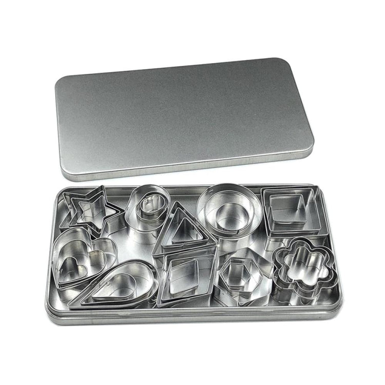 Molde para Bolachas em Aço Inoxidável, 30 Peças / Conjunto, 27 Peças / Conjunto